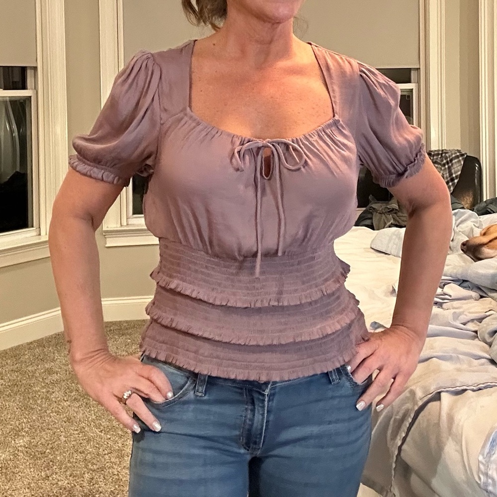 Naked Zebra Peplum Top